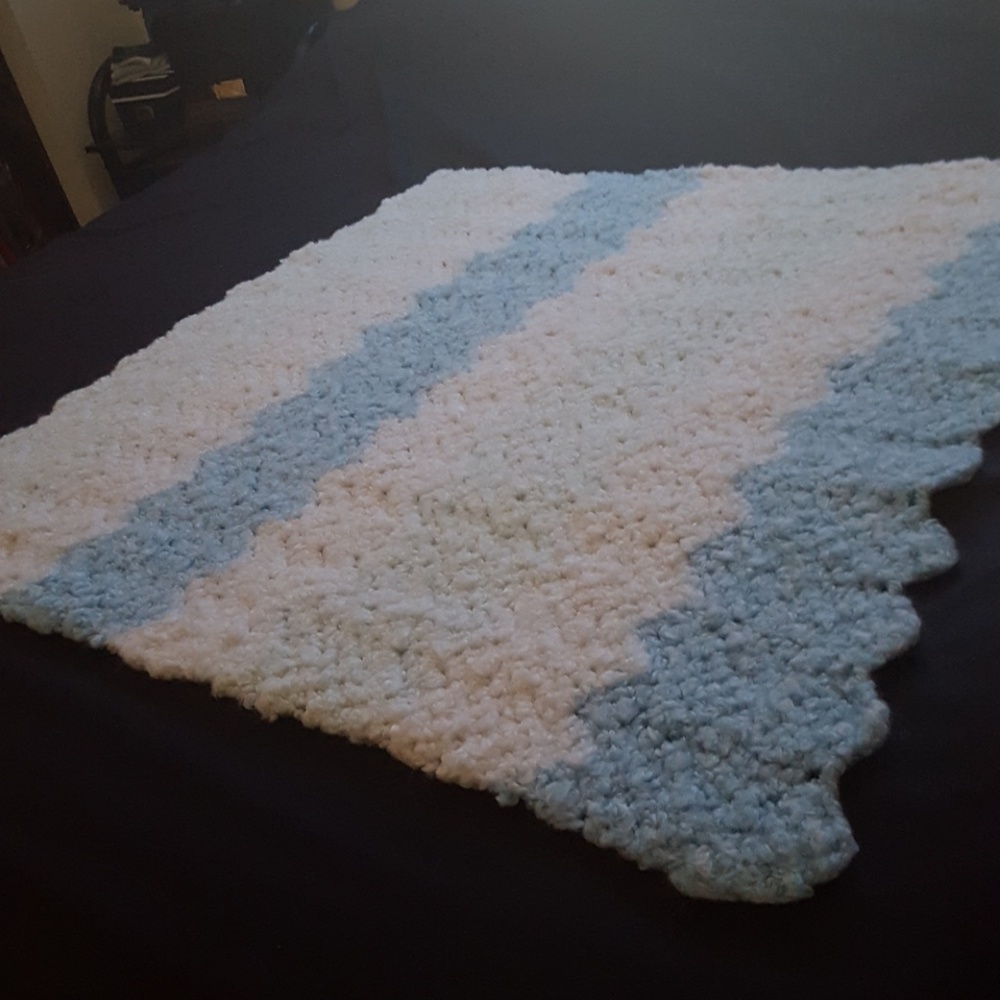 Crochet blanket.